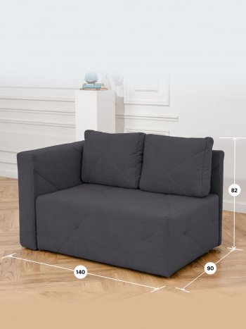 Диван 1010 графит, левый (BRENDOSS) в Сухом Логу - suhoj-log.mebel-e96.ru