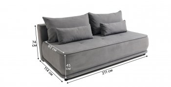 Диван-кровать 1001 серый (Brendoss) в Сухом Логу - suhoj-log.mebel-e96.ru