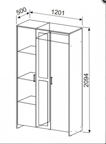 Шкаф распашной 1200 мм Дольче дуб золотой (СВ) в Сухом Логу - suhoj-log.mebel-e96.ru