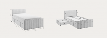 Кровать с ящиками Твикс 90х200 (Мебельсон) в Сухом Логу - suhoj-log.mebel-e96.ru