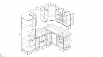 Угловой кухонный гарнитур Дели 2400*1600 мм Sanvut в Сухом Логу - suhoj-log.mebel-e96.ru