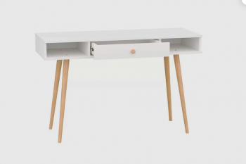 Стол письменный, арт.6-01102, белый (ГК) в Сухом Логу - suhoj-log.mebel-e96.ru