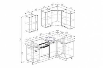 Угловой кухонный гарнитур Антрацит 2000х1200 мм в Сухом Логу - suhoj-log.mebel-e96.ru