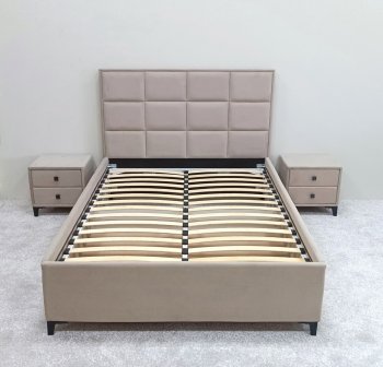 Кровать с подъемным механизмом Мега беж (Лин) в Сухом Логу - suhoj-log.mebel-e96.ru