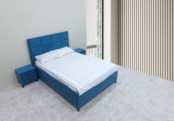 Кровать с подъемным механизмом Мега синий (Лин) в Сухом Логу - suhoj-log.mebel-e96.ru