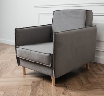 Кресло 831 Серый, велюр (Brendoss) в Сухом Логу - suhoj-log.mebel-e96.ru