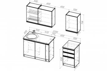 Кухонный гарнитур Адажио стандарт 1600 мм (Герда) в Сухом Логу - suhoj-log.mebel-e96.ru