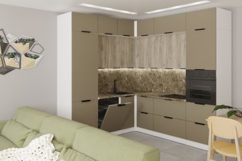 Кухонный гарнитур Альба гранд прайм 2200х2500 мм (Герда) в Сухом Логу - suhoj-log.mebel-e96.ru