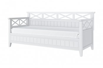 Кровать из массива Амелия белый античный (БМ) в Сухом Логу - suhoj-log.mebel-e96.ru