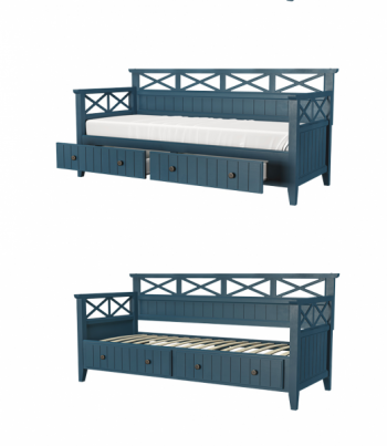 Кровать из массива Амелия сапфир (БМ) в Сухом Логу - suhoj-log.mebel-e96.ru