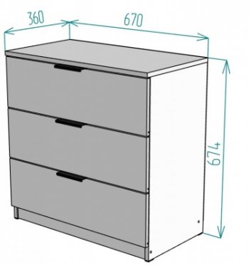 Комод Anna K215 674х670х360 в Сухом Логу - suhoj-log.mebel-e96.ru