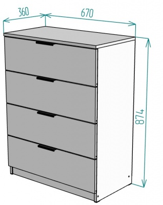 Комод Anna K216 874х670х360 в Сухом Логу - suhoj-log.mebel-e96.ru