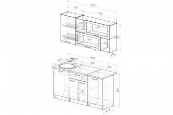 Кухонный гарнитур Антика стандарт 1600 мм (Герда) в Сухом Логу - suhoj-log.mebel-e96.ru