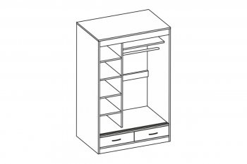 Шкаф-купе 1500 мм (арт. 009) ясень шимо (Делис) в Сухом Логу - suhoj-log.mebel-e96.ru