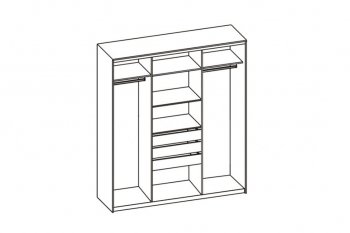 Шкаф-купе 1700 мм 3-х дверный с 1-м зеркалом (арт. 012) бодега (Диал) в Сухом Логу - suhoj-log.mebel-e96.ru