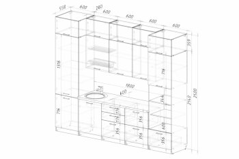 Кухонный гарнитур Асая экстра 3000 мм (герда) в Сухом Логу - suhoj-log.mebel-e96.ru