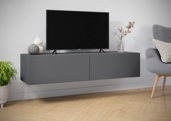 Навесная тумба под ТВ Айден ТБН06-1400 серый (ИЦ) в Сухом Логу - suhoj-log.mebel-e96.ru | фото