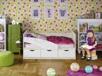 Кровать Бабочки Шарли белый (Миф) в Сухом Логу - suhoj-log.mebel-e96.ru