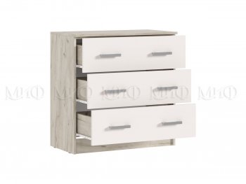 Комод 3 ящика Бася крафт/кашемир (Миф) в Сухом Логу - suhoj-log.mebel-e96.ru