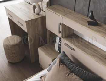 Спальный гарнитур Бася крафт/кашемир (Миф) в Сухом Логу - suhoj-log.mebel-e96.ru