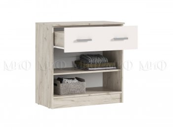 Комод 1 ящик 2 двери Бася крафт/кашемир (Миф) в Сухом Логу - suhoj-log.mebel-e96.ru