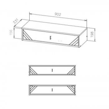 Стол туалетный (навесной) Байкал (СВ) в Сухом Логу - suhoj-log.mebel-e96.ru