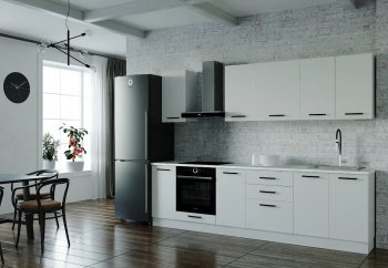 Кухонный гарнитур Белый глянец 2800 МДФ (Санвут) в Сухом Логу - suhoj-log.mebel-e96.ru