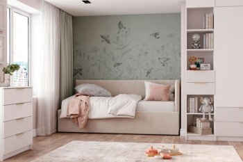Диван-кровать Бенто с ПМ, велюр Крем (ДСВ) в Сухом Логу - suhoj-log.mebel-e96.ru