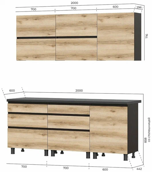 Кухонный гарнитур 2000 мм Берген (МИ) в Сухом Логу - suhoj-log.mebel-e96.ru