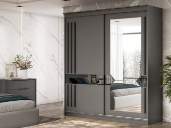 Шкаф-купе №25 2000 мм Блэк ЛАЙТ графит (СВ) в Сухом Логу - suhoj-log.mebel-e96.ru