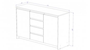 Комод большой Бостон анкор (Лин) в Сухом Логу - suhoj-log.mebel-e96.ru