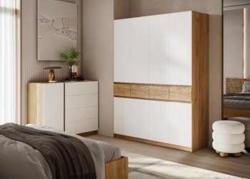 Спальный гарнитур Бостон Лайт белый (Стиль) в Сухом Логу - suhoj-log.mebel-e96.ru