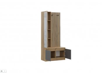 Прихожая Бостон Лайт с антрес. серый (Стиль) в Сухом Логу - suhoj-log.mebel-e96.ru