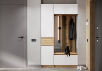 Прихожая Бостон Лайт комп.1 белый (Стиль) в Сухом Логу - suhoj-log.mebel-e96.ru