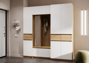 Прихожая Бостон Лайт комп.2 белый (Стиль) в Сухом Логу - suhoj-log.mebel-e96.ru