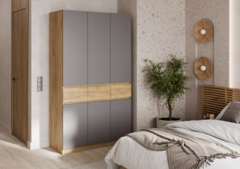 Спальный гарнитур Бостон Лайт серый (Стиль) в Сухом Логу - suhoj-log.mebel-e96.ru