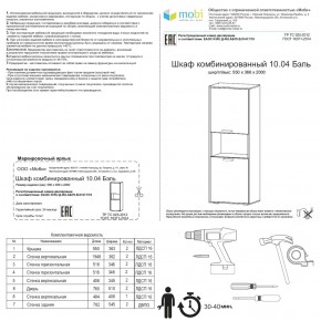 Шкаф комбинированный Бэль 10.04 в Сухом Логу - suhoj-log.mebel-e96.ru