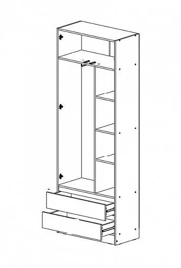 Шкаф 800 мм Челси Color (Миф) в Сухом Логу - suhoj-log.mebel-e96.ru