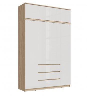 Шкаф 1600 мм Челси с антресолью сонома (Миф) в Сухом Логу - suhoj-log.mebel-e96.ru