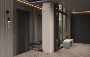 Пенал 400 мм Челси (1 створка) с антресолью, Кашемир (Миф) в Сухом Логу - suhoj-log.mebel-e96.ru