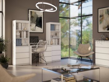 Письменный стол + Стеллаж Челси кашемир (Миф) в Сухом Логу - suhoj-log.mebel-e96.ru