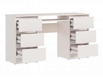 Письменный стол Челси 6 ящиков кашемир (Миф) в Сухом Логу - suhoj-log.mebel-e96.ru