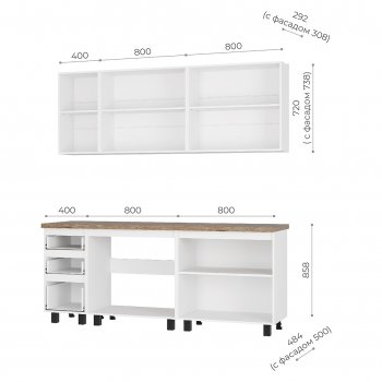 Кухонный гарнитур Честер 2000 мм кашемир (БТС) в Сухом Логу - suhoj-log.mebel-e96.ru
