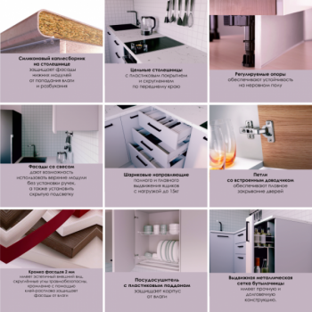 Кухонный гарнитур Фьюжн 2800 (Санвут) в Сухом Логу - suhoj-log.mebel-e96.ru