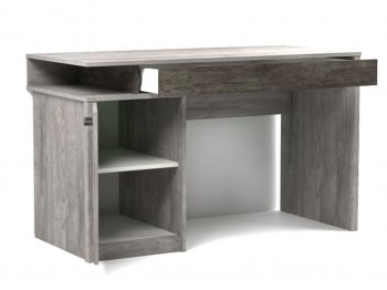 Стол письменный Денвер Риббек серый (СБК) в Сухом Логу - suhoj-log.mebel-e96.ru