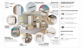 Детская Система Стелс (Модульная) Дуб сонома/Белый в Сухом Логу - suhoj-log.mebel-e96.ru