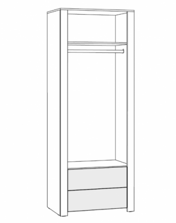 Шкаф 860 мм для одежды Джастин 13.339 (Моби) в Сухом Логу - suhoj-log.mebel-e96.ru