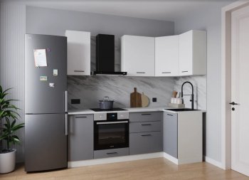 Угловой кухонный гарнитур Элеганция 2200*1000 мм (Sanvut) в Сухом Логу - suhoj-log.mebel-e96.ru