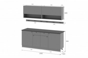 Кухонный гарнитур Энни 2000 мм (МИ) в Сухом Логу - suhoj-log.mebel-e96.ru