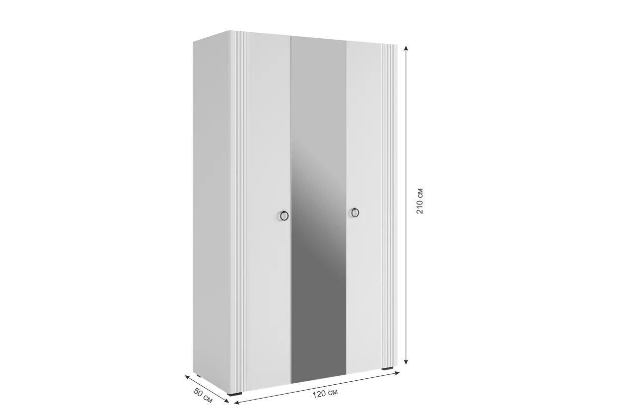 Шкаф 1200 мм Ева трехдверный 105.02 (Мебельсон) в Сухом Логу - suhoj-log.mebel-e96.ru